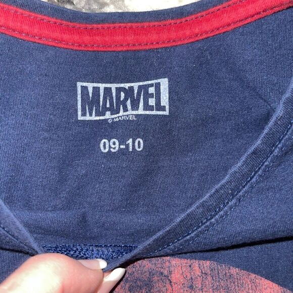 Marvel Captain America t-shirt, youth 9-10, blue - Picture 3 of 5